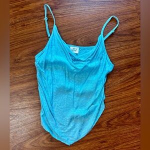 NWOT Baby Blue Adjustable Spaghetti Strap Top